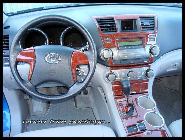 Toyota highlander interior wood dash trim kit set 2008 2009 2010 2011 2012 2013