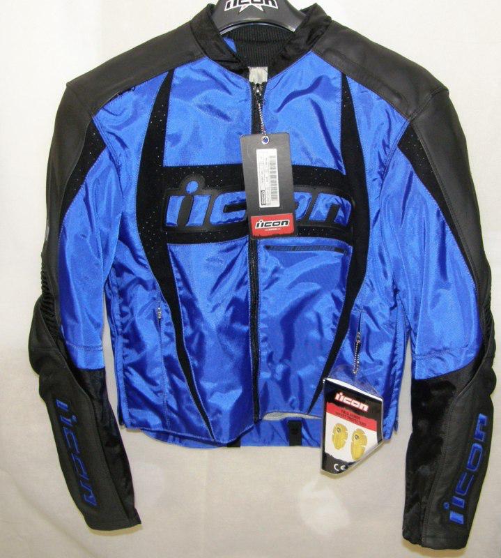 **new** icon arc motorcycle jacket blue - md medium - 2820-1125 - with icon tag