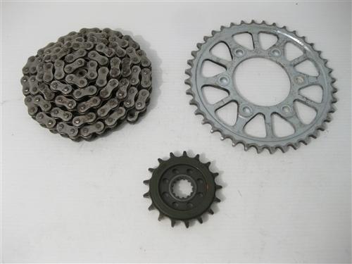 06-07 kawasaki zx10r oem chain and sprocket set 525 40t 17t zx10 zx 10r ninja