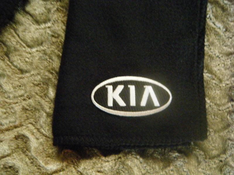 Kia  black fleece scarves scarfs scarf  -  9" x 60" (inches)  auto car  winter