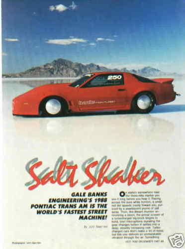 1988 pontiac trans am gale banks worlds fastest machine