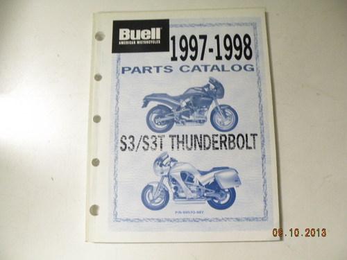 1997 - 1998 buell s3 s3t thunderbolt official factory parts catalogue 99570-98y