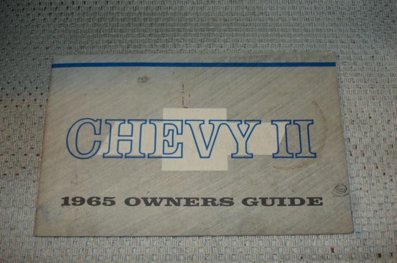 1965 chevy ii owners manual original rare glovebox book