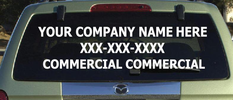 Custom vehicle lettering 3 lines 18" x 40"