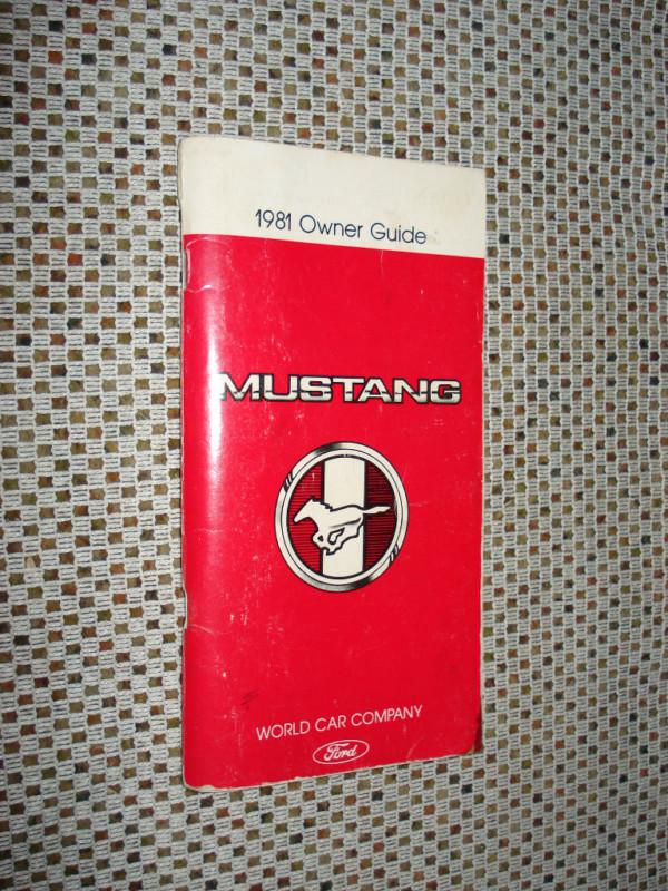 1981 ford mustang owners manual original glovebox book 