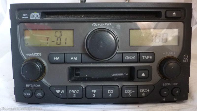 03-05 honda pilot radio cd cassette 39100-s9v-a100 & theft code oem *