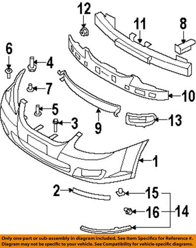 Kia oem 865132f500 front bumper-bumper cover bracket