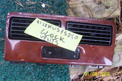 91 - lexus - es 250 -  clock & vents ( wood  trim)