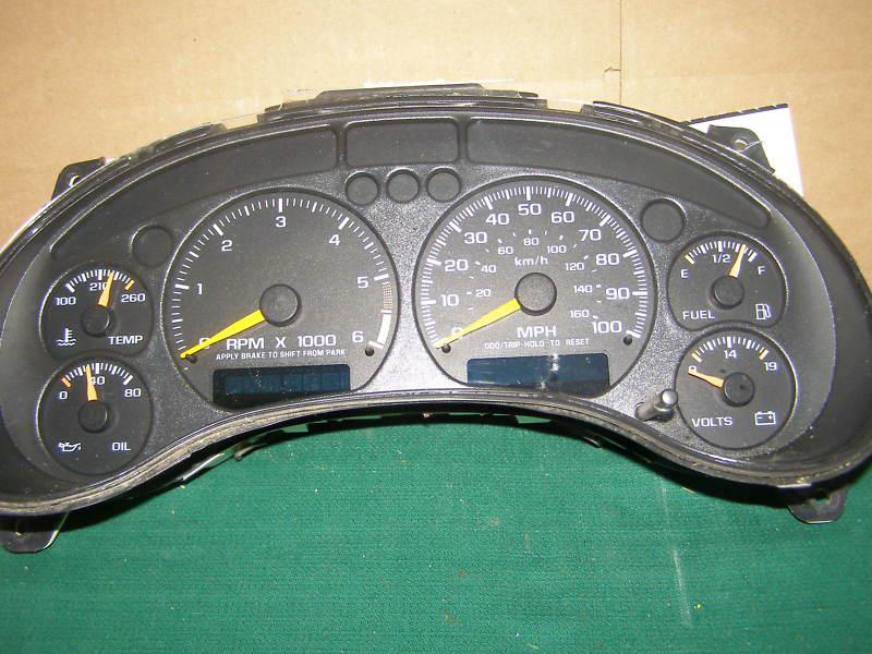 2001 2002 2003 2004 chevy blazer s10  gmc jimmy s15 speedometer cluster 4.3l  at