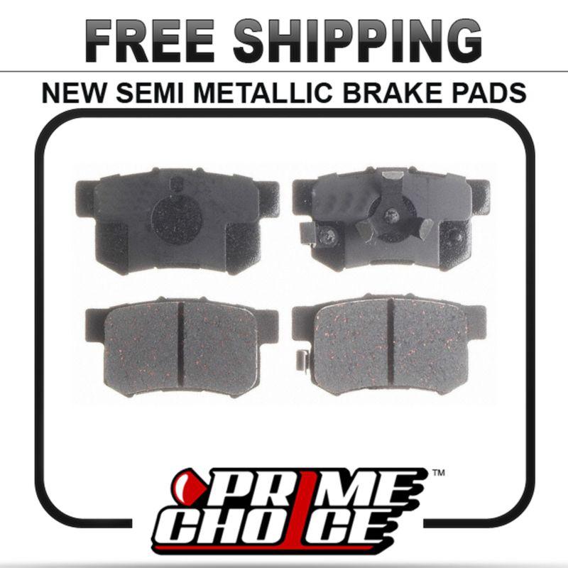 New premium complete set of rear metallic disc brake pads with shims