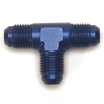 Edelbrock 76545 fitting adapter male tee -6 an -6 an -6 an aluminum blue each