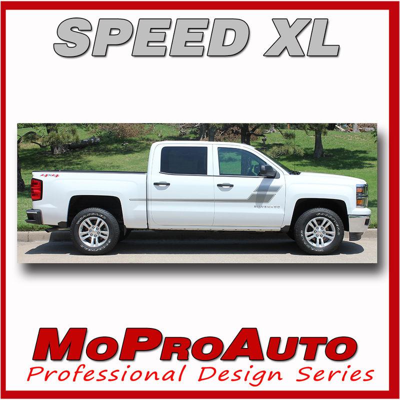 Chevy silverado speed 2011 xl 3m pro grade vinyl side stripe decals graphic kai