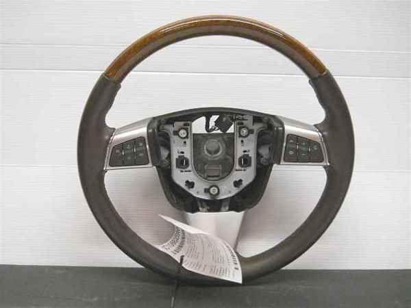 08 10 cadillac cts leather & wood steering wheel oem