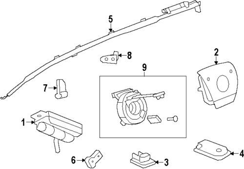 Chevrolet 20982802 genuine oem factory original clockspring