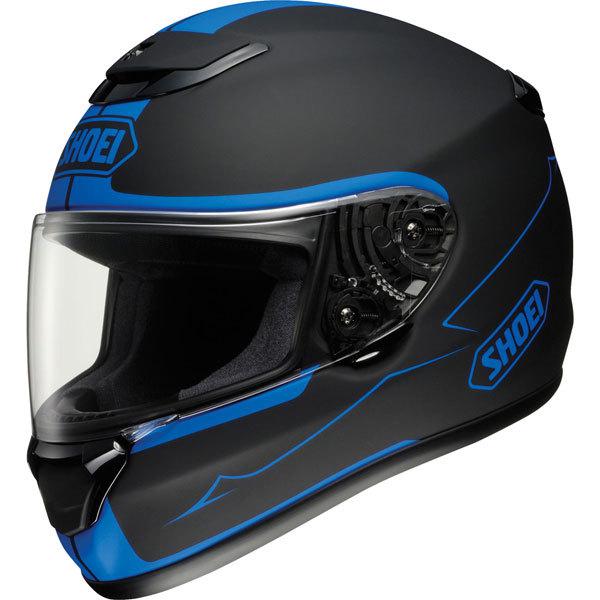 Black/blue s shoei qwest passage full face helmet