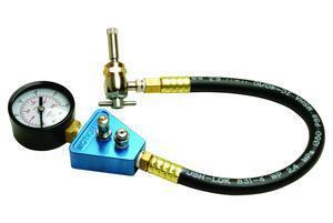 New motion pro nitrogen shock gauge and filler, blue, 300 psi capacity