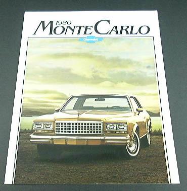 1980 80 chevrolet chevy monte carlo brochure coupe