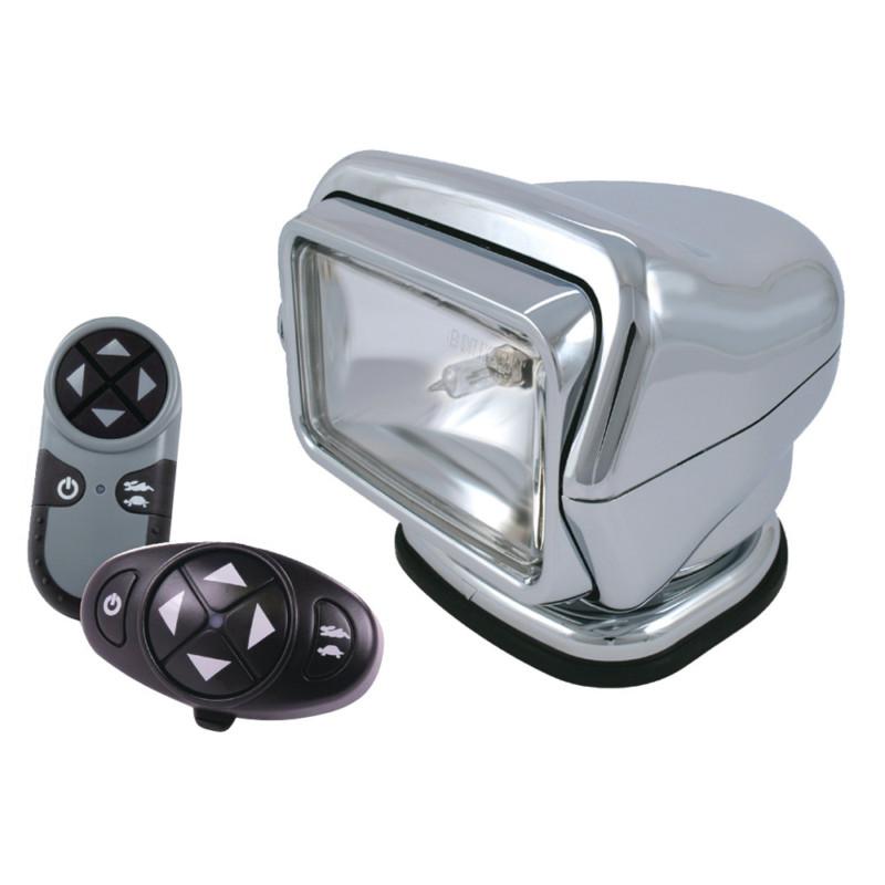 Golight stryker searchlight 12v w/wireless dash & handheld remote - chrome 3066