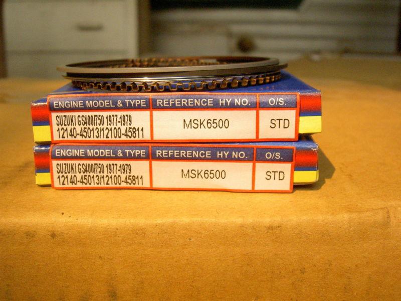 Suzuki gs400 piston rings all models 1977 - 1979 2 sets 12140-45013 12100-45811