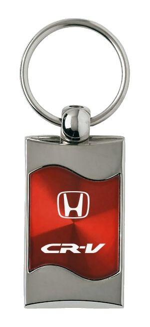 Honda cr-v crv red rectangular wave key chain ring tag key fob logo lanyard