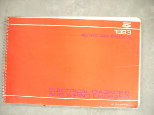 1993 chevrolet chevy astro mini van wiring diagram shop service repair manual