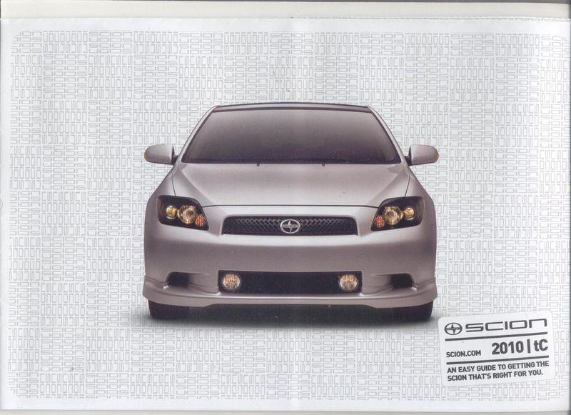 2010 scion tc nos new car car sales  brochure