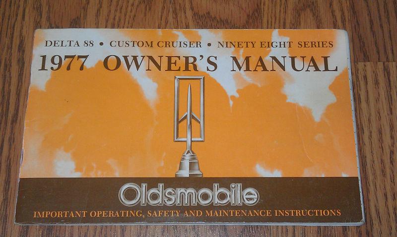 1977 oldsmobile owners manual delta 88 98 custom cruise  owner's manual 