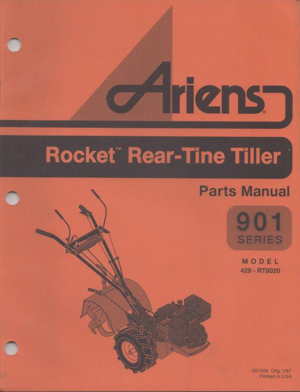 1/97 ariens rocket rear-tine tiller parts manual p/n 001559 (032)