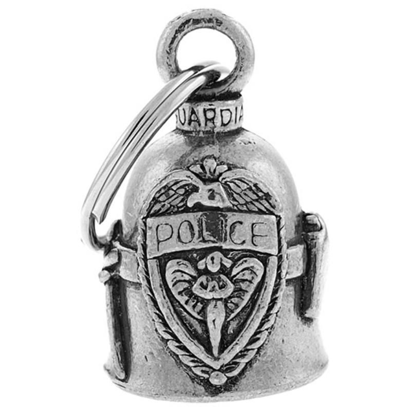 Pewter motorcycle guardian spirit bell biker police department police - new