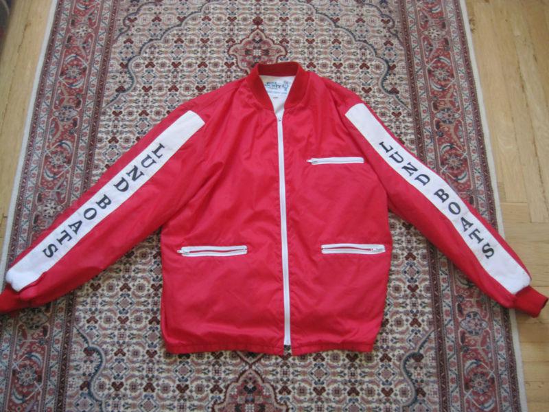 Vintage 1970's rare lund boats jacket red & white-size l-excellent condition
