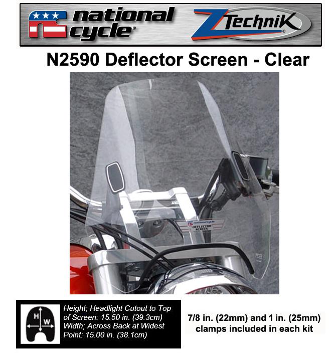 Suzuki c50t / c50 limited/ c50 blvd 05-13 national cycle deflector screen n2590