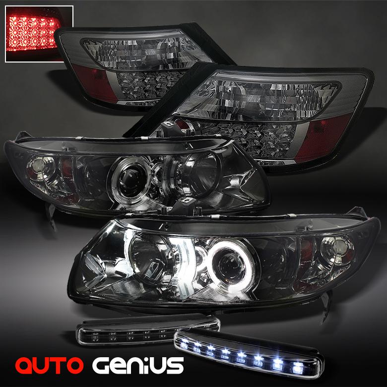 06-11 civic 2dr smoke projector headlights + philips-led tail lights + drl led