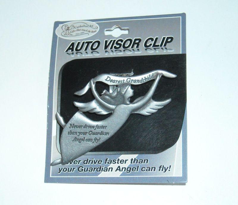 Dearest grandchild auto visor guardian clip new