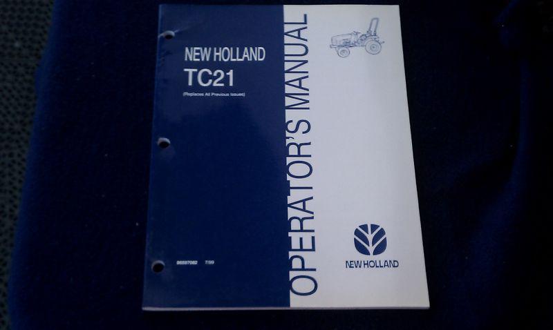 New holland tc 21 operator's manual part number 86597082 july 1999