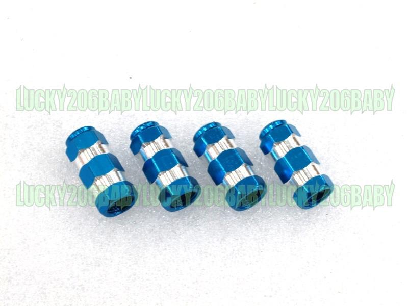 Tyre valve dust cap bults for car motorcycle 4pcs blue