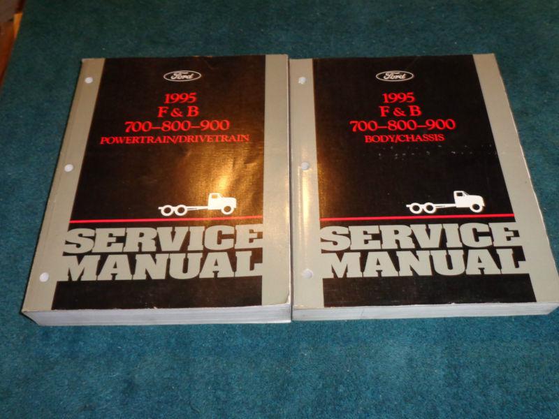 1995 ford medium and heavy duty truck  shop manual set original fomoco  book set