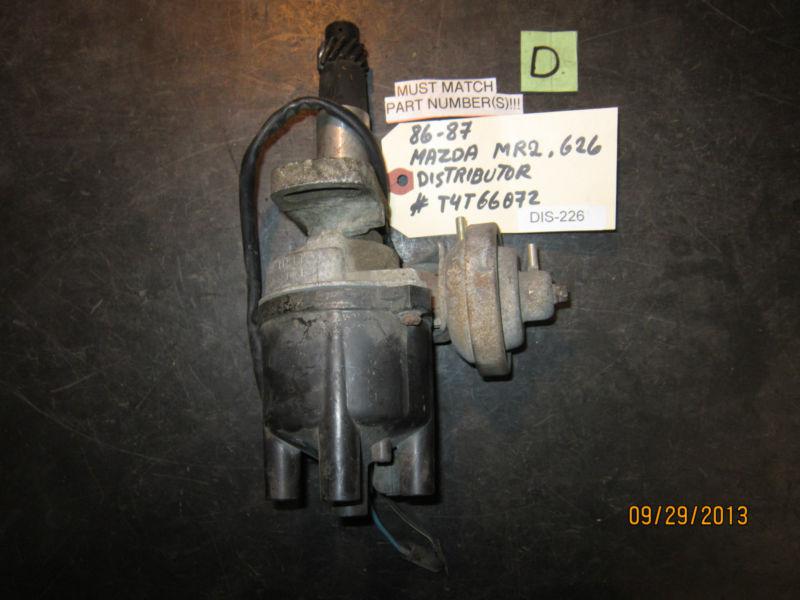 86 87 mazda mr2,626 distributor #t4t66072 *see item description*