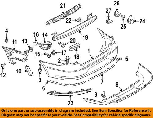 Volkswagen oem 3c8807443b2zz bumper trim-center molding