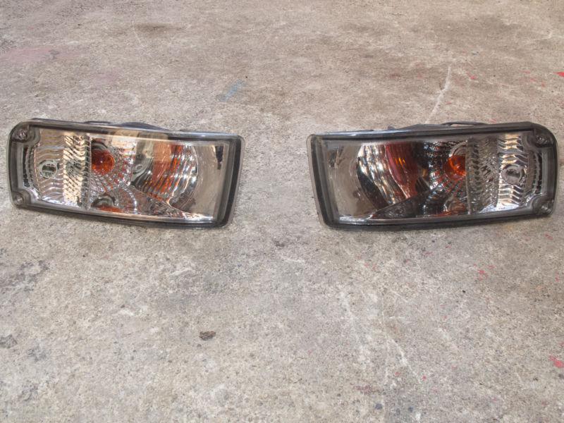 90-96 nissan 300zx non turbo clear front bumper corner light side markers set