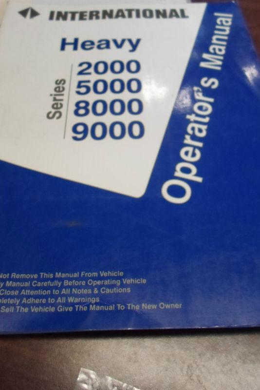 Heavy series 2000, 5000, 8000, 9000 owner's manual