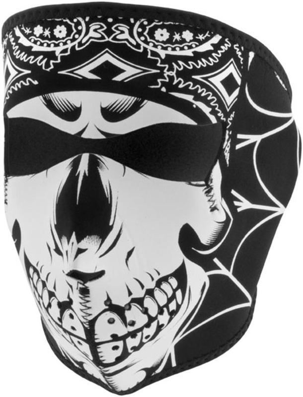 Zan cold weather water/wind resistant neoprene facemask,gangster skull,osfm