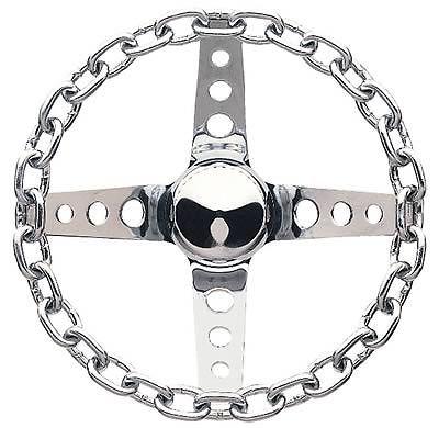 Grant classic chain steering wheel 11" dia 4 spoke 3.5" dish 740