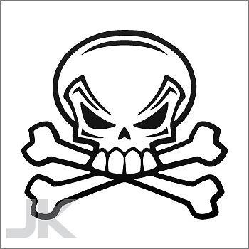 Decals sticker skull skulls crossbones 0502 abf3z