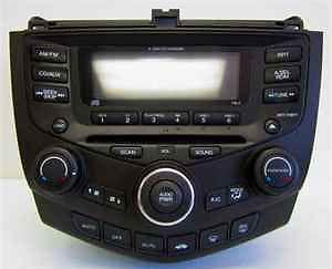 03 accord radio 6 cd changer w/ climate control oem lkq