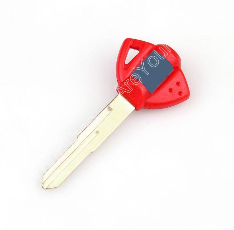 1pcs blade blank key motorcycle suzuki gsxr 600 750 1000 1300 sv 650 1000 red