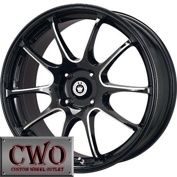 19 black konig illusion wheels rim 5x114.3 5 lug altima maxima eclipse camry g35