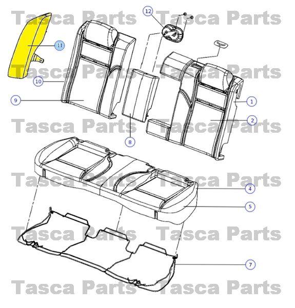 New oem mopar left side lh rear seat bolster 2012-2014 dodge charger #1vu49gt5aa