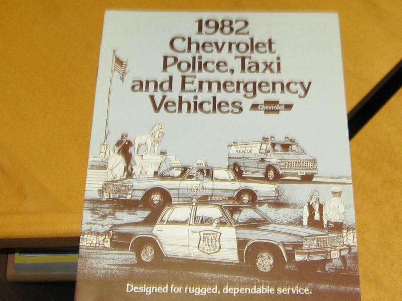 1982 chevrolet police car fleet factory brochure 