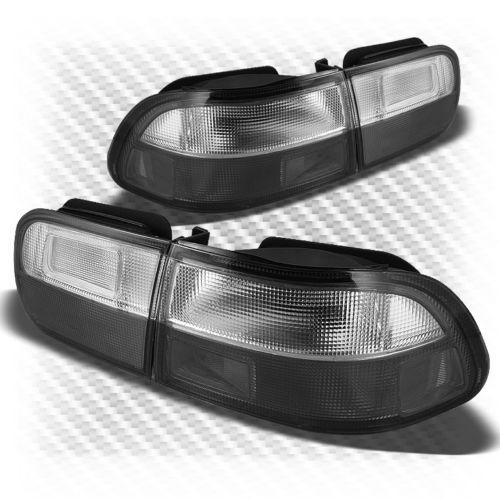 Smoked 92-95 honda civic 2/4 door tail lights lamps brake pair left+right set