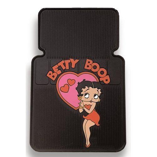 Betty boop hearts universal-fit molded front floor mat - set of 2